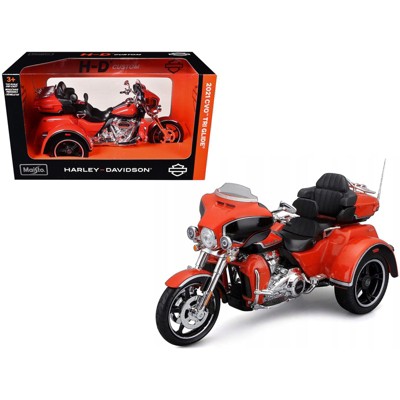 2021 Harley Davidson CVO Tri Glide Motorcycle Orange "H-D Custom" 1/12 Diecast Model by Maisto