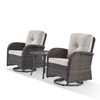 Gymojoy Outdoor Patio Wicker Swivel Chair Glider Chair Table with Removable Cushions - 3 of 4