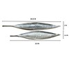 Essential Decor & Beyond 2-Piece Set Aluminum Cast Elongated Leaf Tray in Silver - 3 of 4