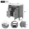 Grungis Freestanding Bathroom Vanity with Top Sink,Modern Single Sink Bathroom Storage Cabinet with 2 Drawers and a Tip-out Drawer - 3 of 4