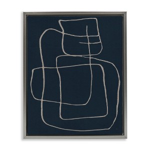 Stupell Industries Squiggle Shapes Abstract Lines Floating Frame Canvas Art - 1 of 4