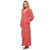 Arus Women's Hooded Turkish Terry Cotton  Robe Lightweight Ankle Length Bathrobe with Overlock Stitching - 2 of 3