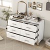 Okak Elegant High Gloss 6-Drawer Bedroom Dressers with Metal Handle, Mirrored Storage Cabinet,Chest of Drawers for Living Room,Entryway - 4 of 4