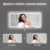 60x36 Inches Large Bathroom Mirror, FramelessVanity Mirror with Led Lights,Front Lit and Backlit,Wall-Mounted Mirror for Over Sink, Entryway, Bedroom - 3 of 4