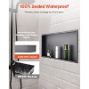 VEVOR Shower Niche, 13 x 25 x 4 inch Recessed Wall Niche, Heavy-duty Stainless Steel Modern Soap & Shampoo Storage Organizer, Black - 3 of 4