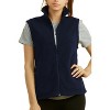 Sofra Women's Polar Fleece Full Zip Up Sweater Vest - 3 of 4