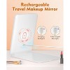 FUNTOUCH Rechargeable and Portable Travel Makeup Mirror with 3-Color 80 LED Lights Dimmable Touch Screen - 2000Amh - 3 of 4