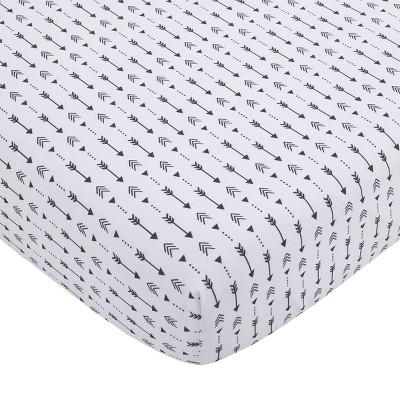 NoJo Little Man Cave Fitted Crib Sheet - Ivory