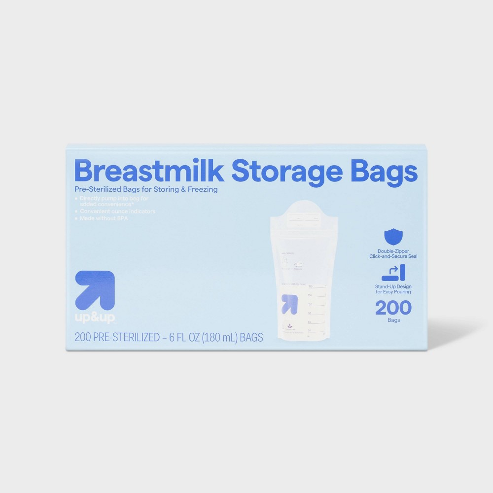 Photos - Baby Bottle / Sippy Cup Breast Milk Storage Bags - 200ct - up & up™