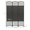 NicBex Room Divider Folding Woven Privacy Screen with Wood Legs Partition for Home & Office - 3 of 4