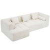 CAVINAS 101.2"Modular Sectional Sofa,Full-Compressed L-Shaped Couch for Living Room,Oversized Cloud Couch with 2 Side Pockets and 5 pillows,Beige - 2 of 4