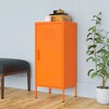 vidaXL Storage Cabinet Freestanding File Cabinet with Shelves for Office Steel - Orange - 2 of 4