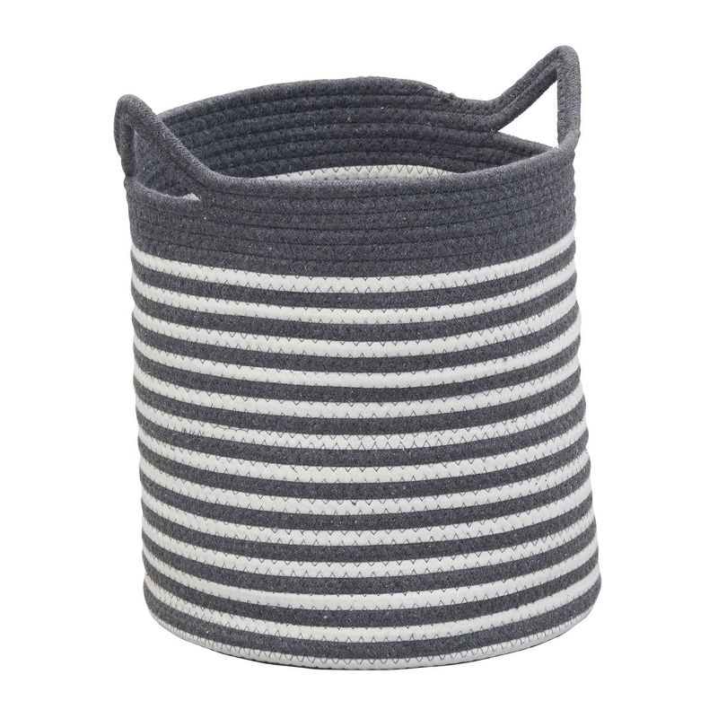 Household Essentials Set of 3 Cotton Striped Baskets, 5 of 9