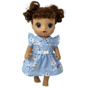 Doll Clothes Superstore Baby Blue Dress Fit Some Baby Alive And Little Baby Dolls - 1 of 4