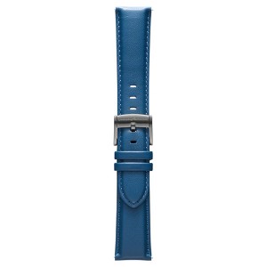 Pininfarina Watch Strap - Genuine Italian Leather 22mm Band for Pininfarina Hybrid Smart Watch - Blue with Light Grey Buckle - 1 of 1