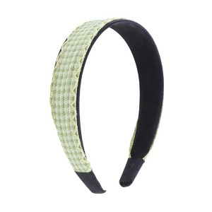 Unique Bargains Women's Plaid Wide Headband 1 Pc - 1 of 4