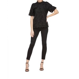 Women's Lace Puff Sleeve Top - Jade - 1 of 1