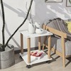 NicBex 1-Piece Side End Table,2-Tier Space End Table,Modern Night Stand,Sofa Table,Side Table with Storage Shelve - 4 of 4