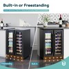 EUHOMY 4.65 cu. ft./21Bottles+88 Cans Dual Zone Wine & Beverage Fridge, Refrigerator with Glass Door, for Home/Bar/Office, Black - 4 of 4
