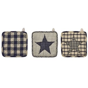 My Country Patchwork Pot Holder Set of 3 8x8 - 1 of 4