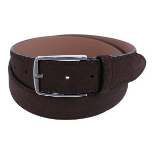 CTM Men's Brushed Suede Italian Leather Belt - 1 of 3