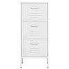 vidaXL Storage Cabinet Steel Medium Adjustable Feet - White - 3 of 4