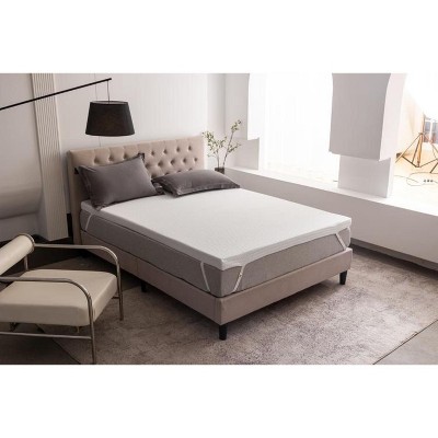 Lycvki 3 Inch Gel Memory Foam Mattress Topper with Removable and Washable Cover Soft Pain Relief & Pressure Reduction