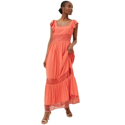 Hibiscus Lace Maxi Dress : Hibiscus Lace Maxi Dresscoral Pink10 : Target
