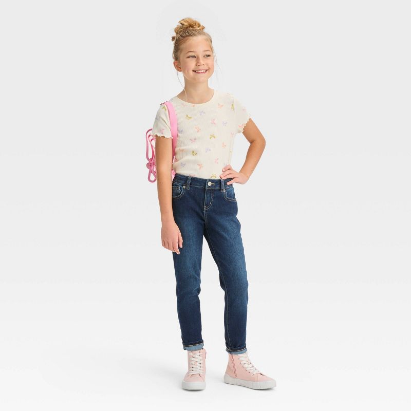 Girls' Mid-Rise Ultimate Stretch Skinny Jeans - Cat & Jack™, 4 of 5