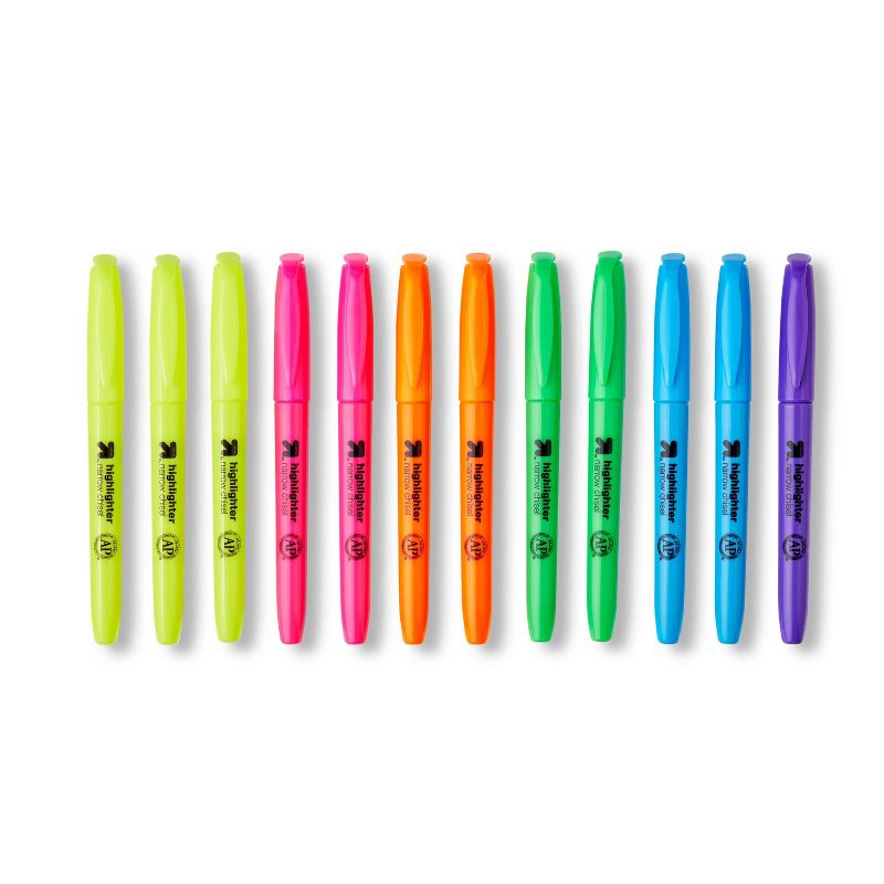 Highlighters Narrow Chisel Tip Multicolor 12ct - up &#38; up&#8482;, 2 of 4