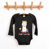 The Juniper Shop Mini Smiley Unicorn Distressed Long Sleeve Bodysuit - 2 of 4