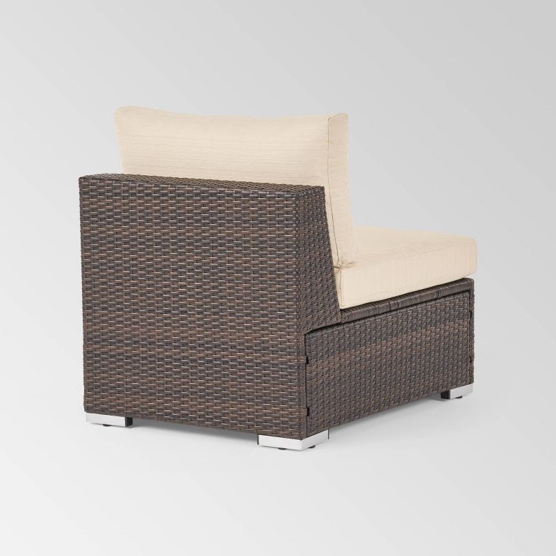 Santa Rosa Wicker Patio Accent Chair - Brown - Christopher Knight Home, 4 of 6