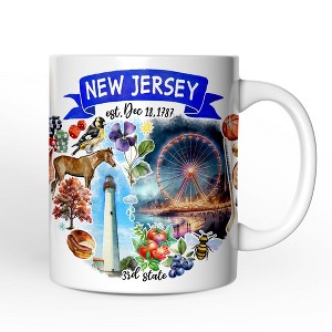 Artistic New Jersey State Themes and Landmarks Mug (Non-Custom Only)| OrnamentallyYou - 1 of 4