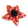 The Worthy Dog Holiday Plaid Flower - Adjustable Pet Collar Accessory - 2 of 4