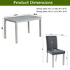 AZL1 Life Concept Dining Sets 5 Piece Wooden Dining Table Set, Kitchen Table Set with a Table and 4 Upholstered Chairs, Silver Grey, 45.5”*28.5“*30" - 3 of 4