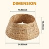 SEVOBAL Christmas Tree Stands Christmas Tree Collars, Rattan Tree Skirts and Stand Base Covers, Christmas Decorations, Brown, 16.93"*24.02"*10.24" - 2 of 4