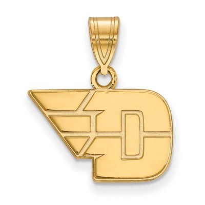 Black Bow Jewelry 14k Yellow Gold Dayton Flyers NCAA Small Pendant