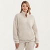 Anna-Kaci Women's 2-Piece Set Plush High Pile Fleece Pullover with Quarter Zip Collar and Matching Elastic Cuff Pants - 2 of 4