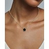 14K Gold Plated Clover Necklace for Women, Four Leaf Clover with Gemstone Accents - 2 of 4