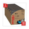 WypAll X80 Cloths, HYDROKNIT, POP-UP Box, 8.34 x 16.8, White, 80 / Box, 5 Boxes / Carton - 2 of 4