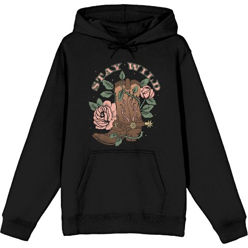 Vintage Country Stay Wild Long Sleeve Adult Hooded Sweatshirt - image 1 of 2