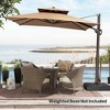 Crestlive Products 9'X11' Double Top Patio Cantilever Umbrella UV30+ Outdoor 360° Rotation 6 Heights Adjustable Offset Umbrella - 3 of 4