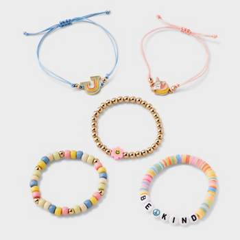 Girls' 5pk Unicorn Rainbow Bracelet Set - Cat & Jack™