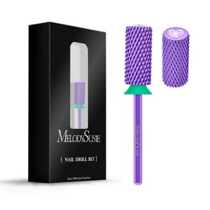MelodySusie Large Barrel 3/32'' Tungsten Carbide Nail Drill Bit, Crystal Top Heart Shape, for Fast Remove Acrylic Gel, Cuticle Gel Polishing - 1 of 4