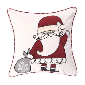 Santa Claus Lane Holiday Decorative Pillow White - Levtex Home