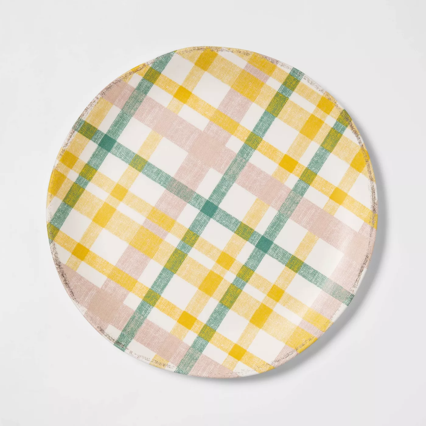11" Melamine Plaid Dinner Plate - Threshold&trade; - image 1 of 9