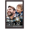 PosterPalooza | Photo Size Textured Brown Picture Frame - UV Acrylic, Foam Board Backing, Hanging Hardware - 2 of 4