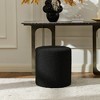 KINWELL Round Upholstered Pouf Ottoman Footrest - 3 of 4