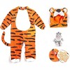 Joyfy Baby Halloween Costume Tiger Jumpsuit with Tail, Toddler One Piece Animal Suit with Hat for Halloween Dress Up Party - 3 of 4