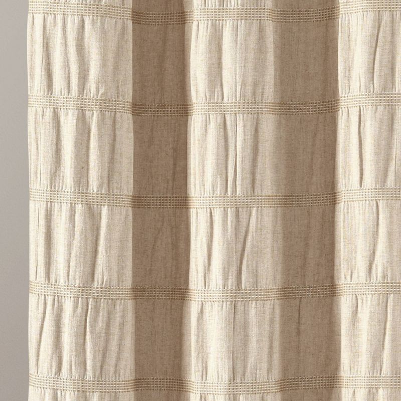 Waffle Striped Woven Cotton Shower Curtain - Lush Décor, 4 of 9